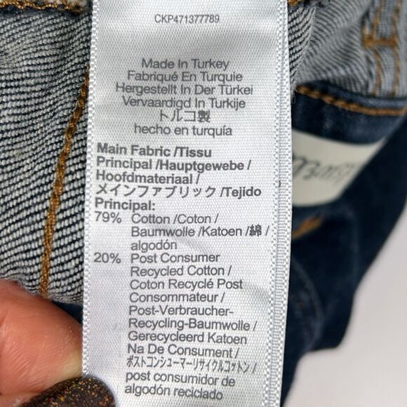 Madewell 11" High Rise Flare Jeans Dark Wash Blue Denim Retro Y2K 70's Cotton 26 - Picture 12 of 14